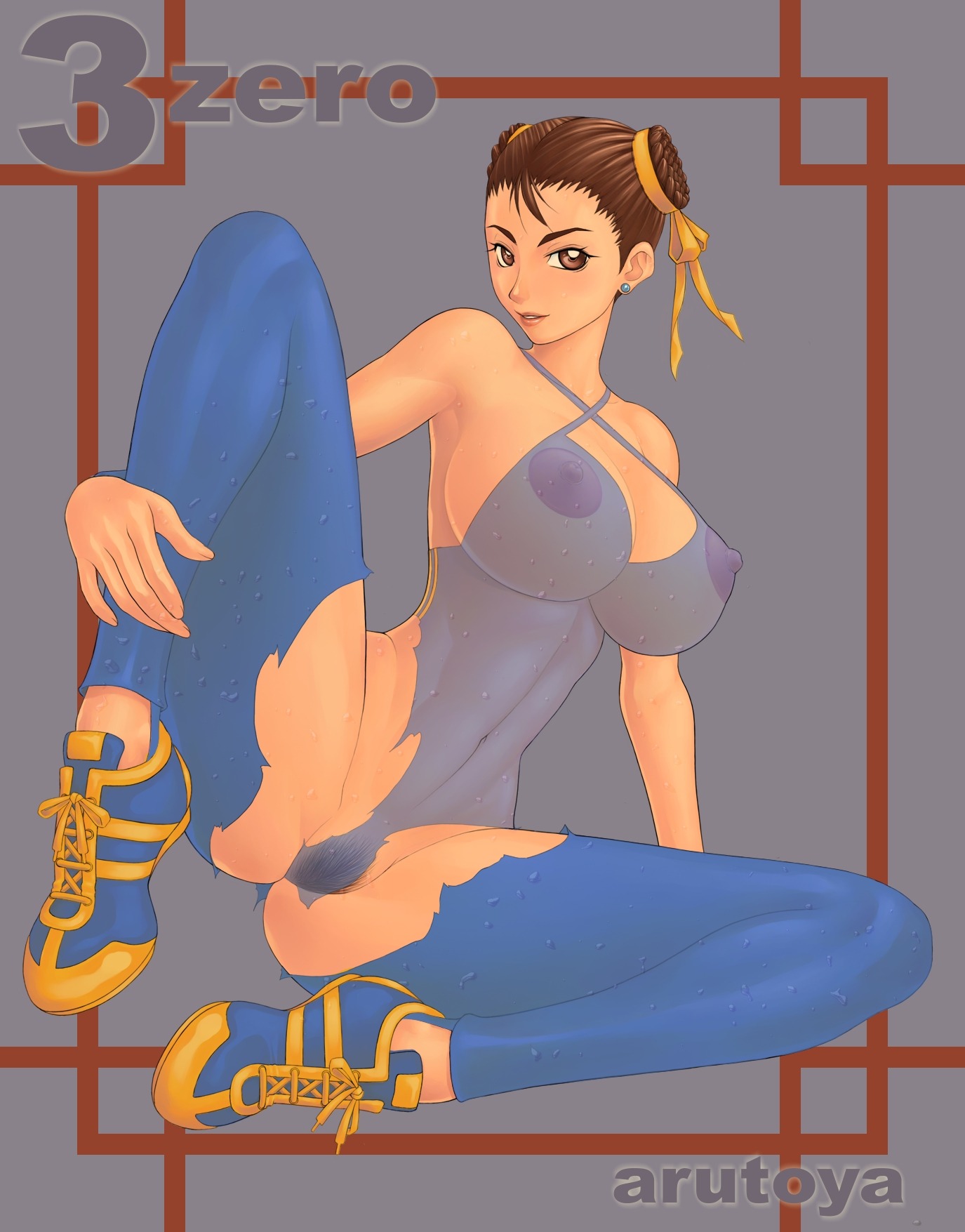 arutoya bodysuit capcom chun-li female female_only human jumpsuit rule34 solo straight_hair street_fighter street_fighter_alpha street_fighter_alpha_2 street_fighter_alpha_3 tagme