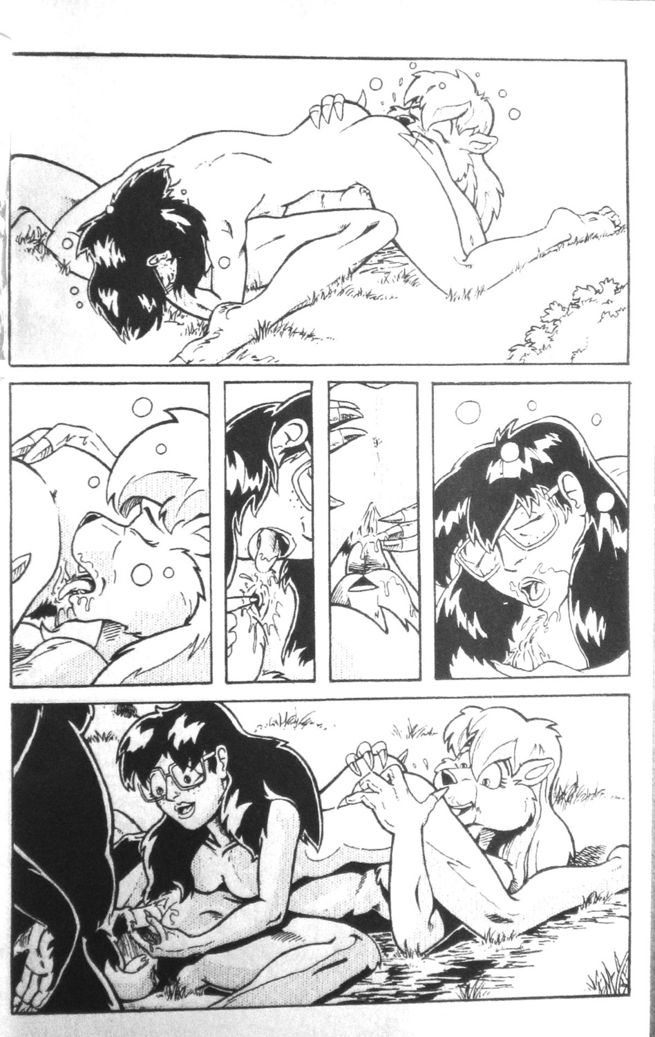 bear bear_baiting bisexual comic cunnilingus female handjob human interspecies kissing male molestation monochrome oral oral_sex page_7 page_number penis pussy rule34 sex straight style_wager surprised teasing threesome vaginal_penetration