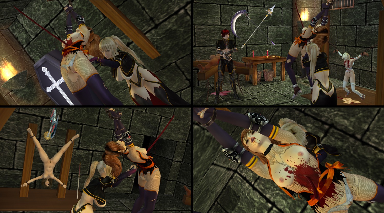 3d bad_end blood breasts female gore guro highres katana rule34 torture uncensored weapon