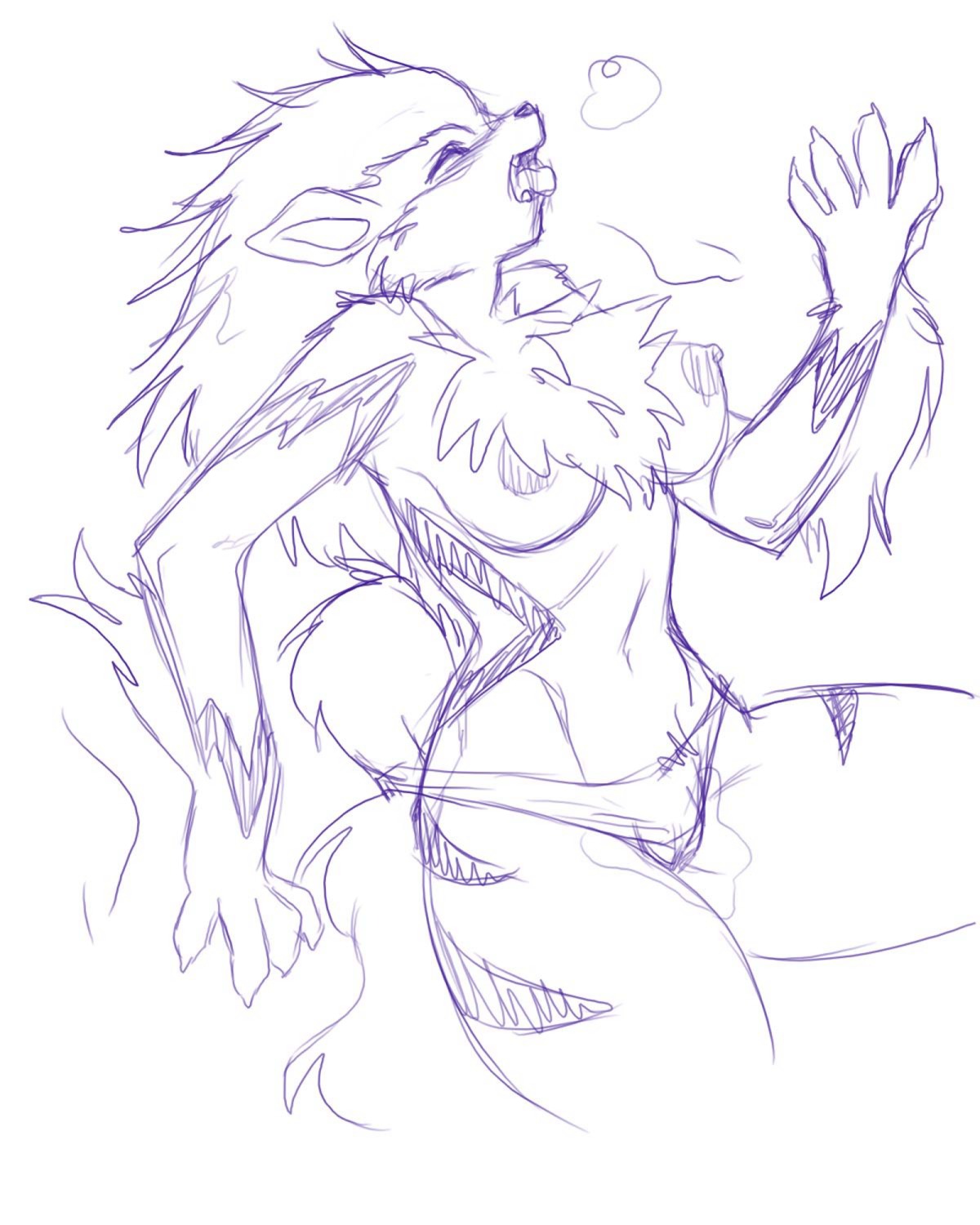 4:5 anthro anthrofied arcanine breasts canid canine chest_tuft clothing e621 female fur generation_1_pokemon genitals hi_res line_art mammal monochrome nintendo nipples panties pokemon pokemon_(species) pokemorph solo tuft underwear unknown_artist vulva