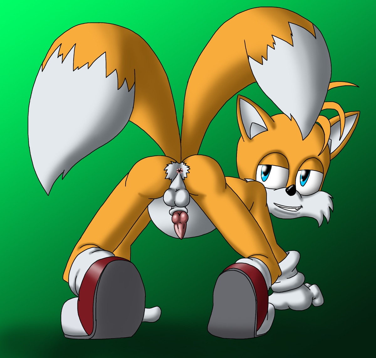 anthro back_view canine cobra_mcjingleballs color fox fur furry furry_tail male male_only mammal multi_tail rule34 sega solo sonic_(series) sonic_team sonic_the_hedgehog_(series) sonic_the_hedgehog_2 tail tails tails_the_fox