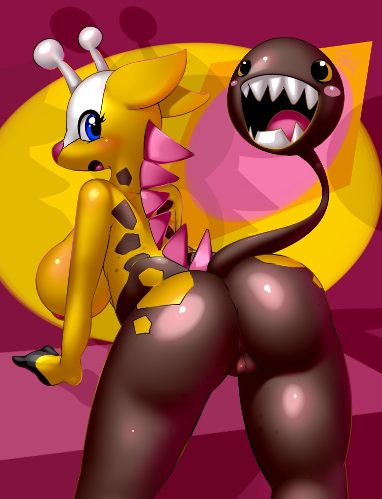 2014 :d :o anthro anthrofied big_breasts big_butt biped blush breasts bubble_butt butt conjoined curvy_figure e621 elpatrixf eyelashes female generation_2_pokemon genitals girafarig giraffid glistening glistening_body glistening_skin horn living_tail looking_away looking_back mammal nintendo nipples nude open_mouth ossicone pokemon pokemon_(species) pokemorph presenting presenting_hindquarters rear_view side_boob smile solo standing tail tail_head tail_mouth thick_thighs tongue unusual_anatomy unusual_tail voluptuous vulva wide_hips