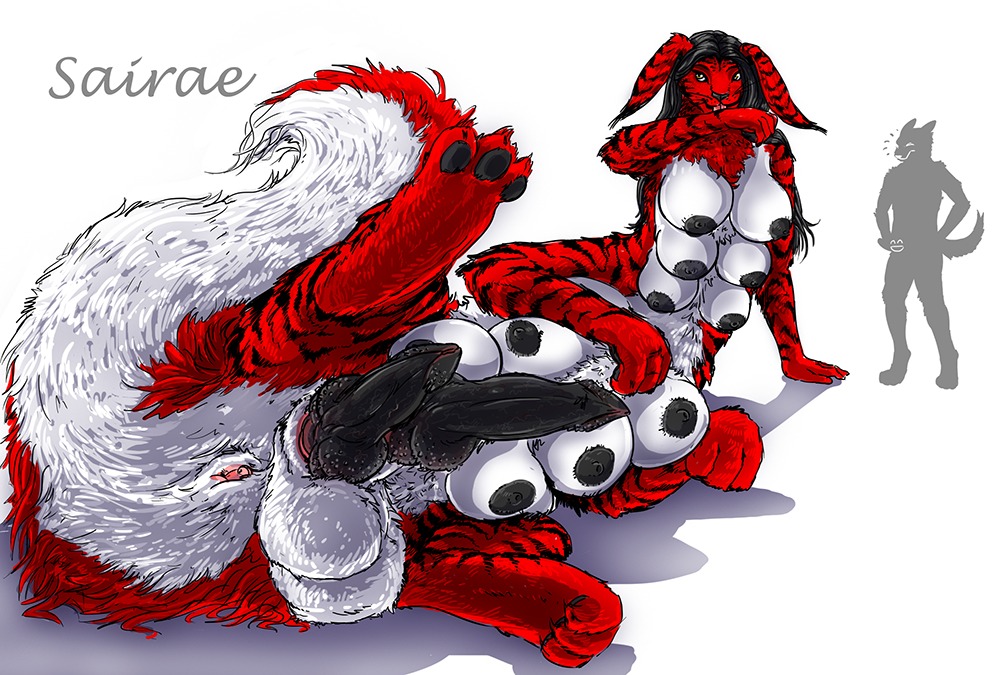12_breasts 2_penises animal_genitalia animal_penis anthro balls barbed_canine_penis big_balls big_breasts black_nipples black_penis breasts canine_genitalia canine_penis clitoris d3monstar duo e621 erection genitals hair herm hybrid hybrid_genitalia hybrid_penis hyper intersex knot lagomorph leporid long_hair male mammal multi_breast multi_genitalia multi_knot multi_nipple multi_penis nipples penile_spines penis rabbit sheath size_difference solo_focus tail taur vulva what_has_science_done white_balls white_sheath