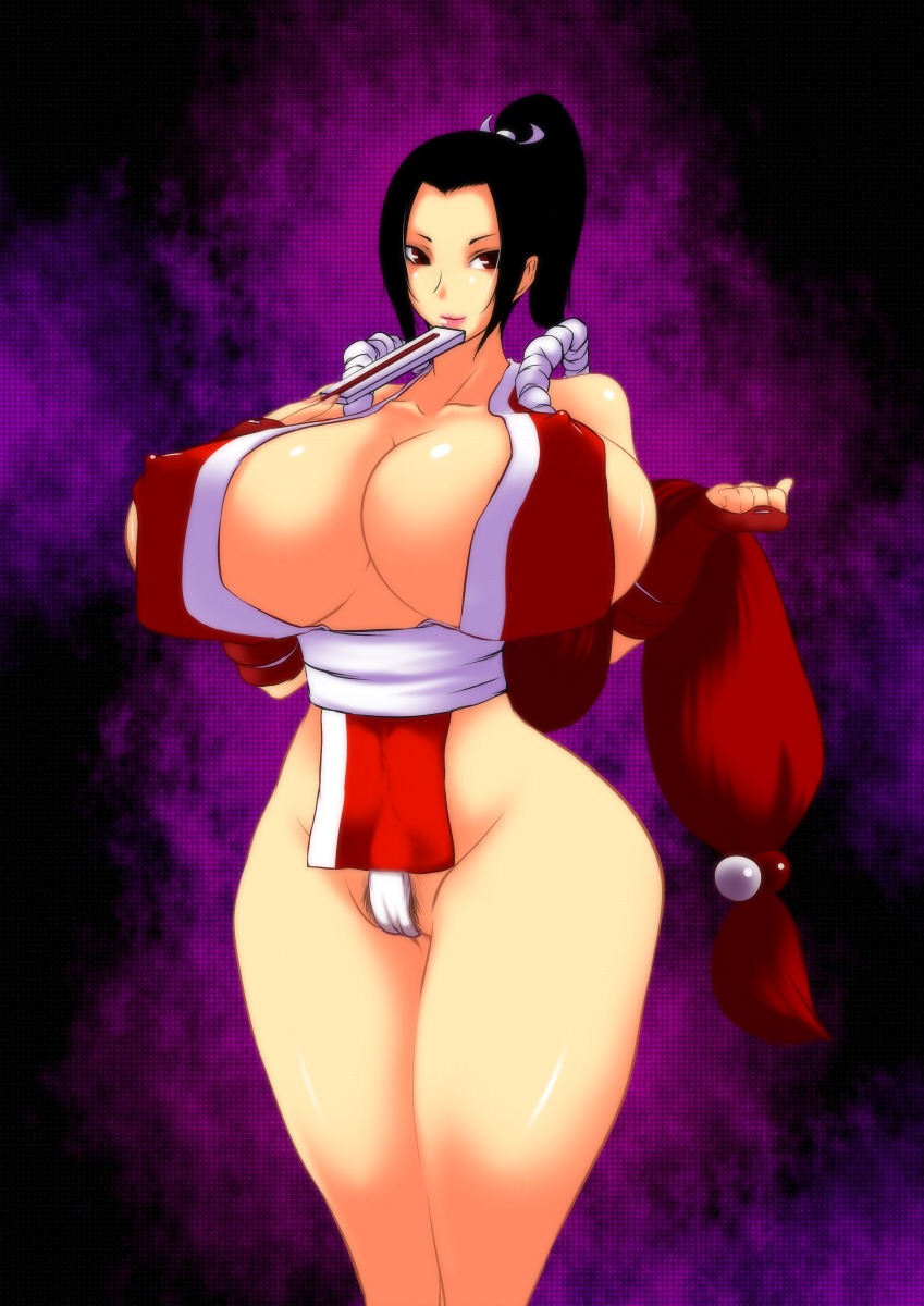 7961_shiki big_breasts breasts cameltoe cleavage curvy erect_nipples fan fatal_fury female female_only highres hips huge_breasts human japanese_clothes king_of_fighters mai_shiranui nipples pubic_hair pussy rule34 shiny smile solo thick_thighs thighs wide_hips