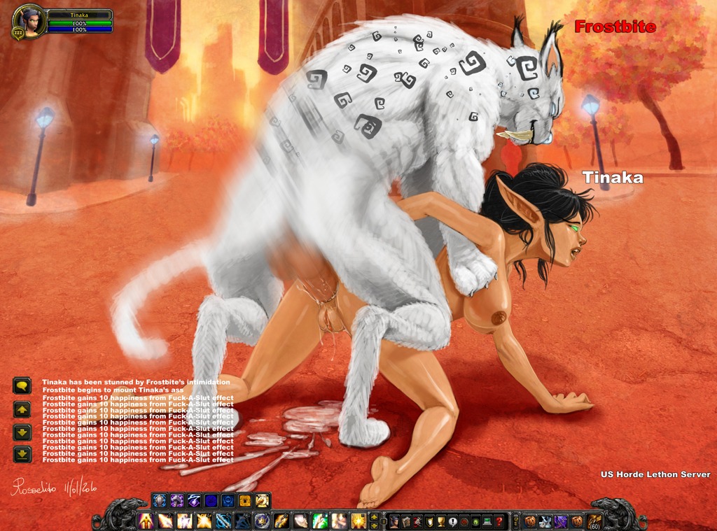 2010 all_fours anal anal_penetration bestiality blizzard_entertainment blood_elf blue_eyes bodily_fluids breasts cum detailed_background digital_media_(artwork) duo e621 elf english_text erection fangs felid female female_on_feral female_penetrated feral feral_penetrating feral_penetrating_humanoid from_behind_position game_background gameplay_mechanics genital_fluids genitals glowing glowing_eyes green_eyes gui health_bar humanoid humanoid_on_feral humanoid_penetrated interspecies leopard male male/female male_on_humanoid male_penetrating male_penetrating_female mammal mana_bar markings mmorpg motion_blur mount nipples outside pantherine penetration penis sex signature snow_leopard spots studio-pirrate tail teeth text user_interface vulva warcraft