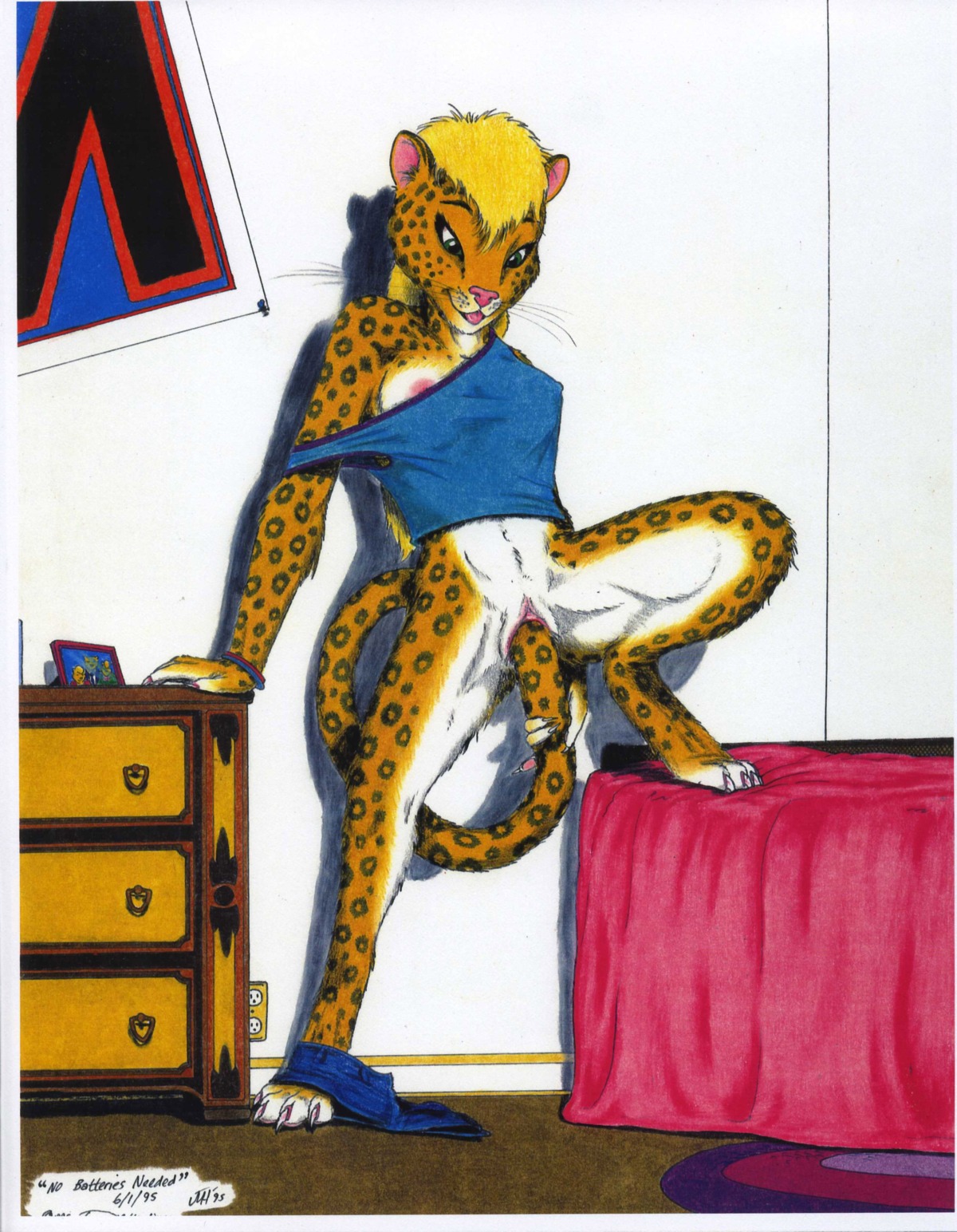 1995 4_toes absurd_res anthro areola autopenetration barefoot biped bottomless breasts claws clothed clothing e621 feet felid female genitals hair hi_res james_m_hardiman leopard mammal masturbation nipple_outline nipple_slip nipples off_shoulder pantherine pawpads penetration pink_pawpads skimpy solo standing tail tail_fetish tail_in_own_pussy tail_in_vagina tail_insertion tail_masturbation tail_play tight_fit toes vaginal vaginal_masturbation vaginal_penetration vulva