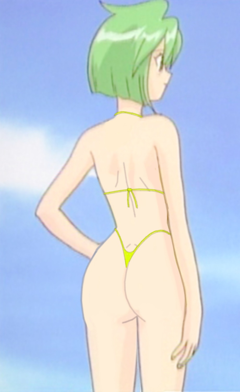 female green_hair hinagiku_tamano rule34 tagme wedding_peach