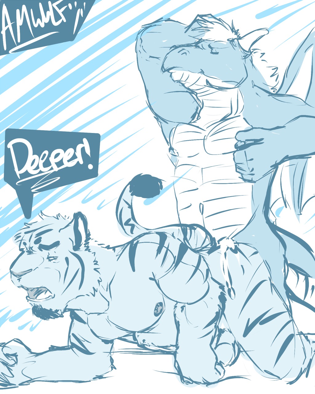 4:5 all_fours amwulf anal anal_penetration anthro biceps blue_and_white bodily_fluids cum cum_in_ass cum_inside cum_on_back doggystyle dragon duo e621 erection eyes_closed felid flexing from_behind_position genital_fluids genitals hi_res horn humanoid_genitalia humanoid_penis interspecies male male/male male_penetrated male_penetrating male_penetrating_male mammal membrane_(anatomy) membranous_wings monochrome muscular mythological_creature mythological_scalie mythology nipple_fetish nipple_pinch nipple_play nipples nude pantherine pecs penetration penis pinch scalie sex tail tiger wings