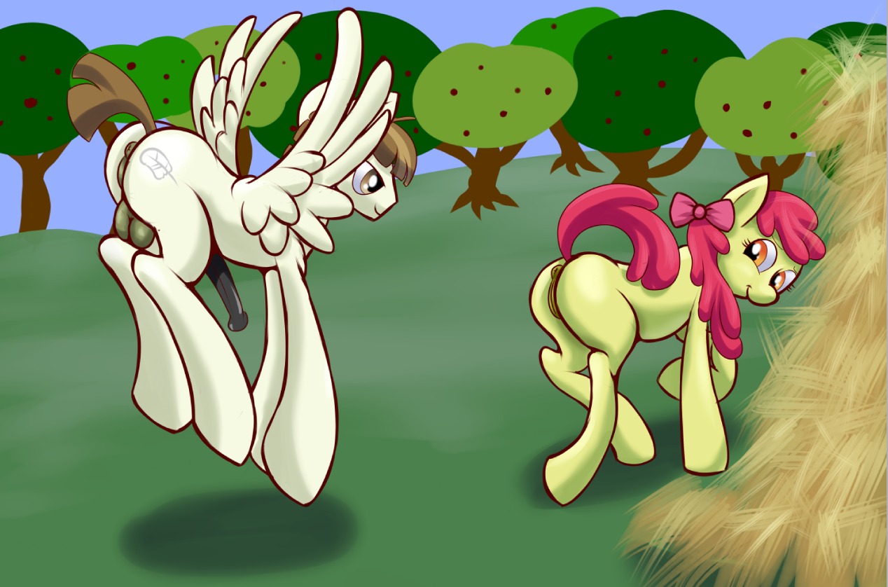 animal_genitalia animal_penis anus apple_bloom_(mlp) balls duo e621 earth_pony equid equine equine_genitalia equine_penis erection feathered_wings feathers featherweight_(mlp) female feral friendship_is_magic genitals hasbro horse male mammal my_little_pony nude penis pony quadruped ragingsemi tail vulva wings young young_feral