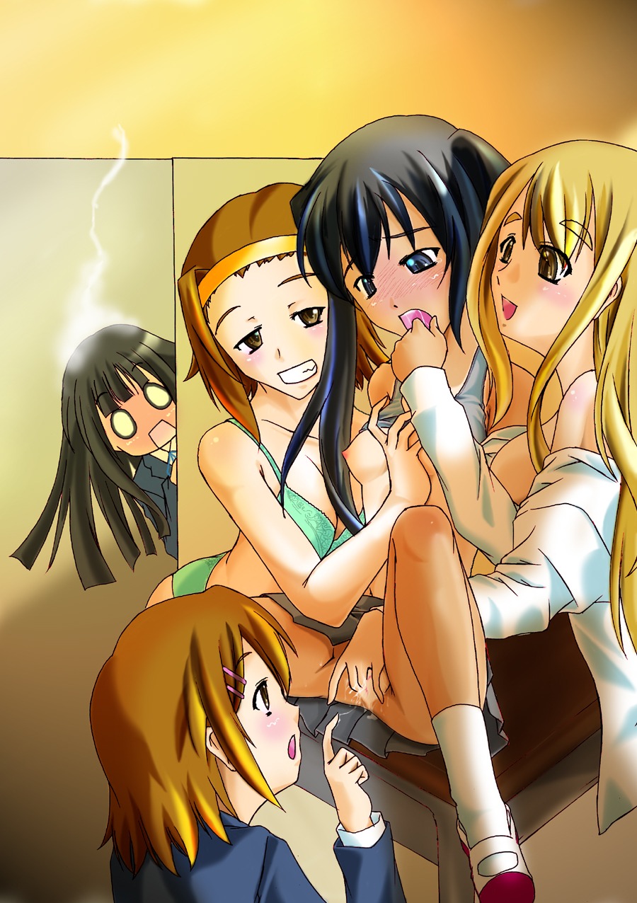 5girls azusa_nakano_(k-on!) black_hair blonde_hair blue_hair brown_hair female female_only fingering human human_only k-on! long_hair mio_akiyama_(k-on!) multiple_females multiple_girls ritsu_tainaka_(k-on!) rule34 sakuragaoka_high_school_uniform short_hair tsumugi_kotobuki_(k-on!) yui_hirasawa_(k-on!) yuri