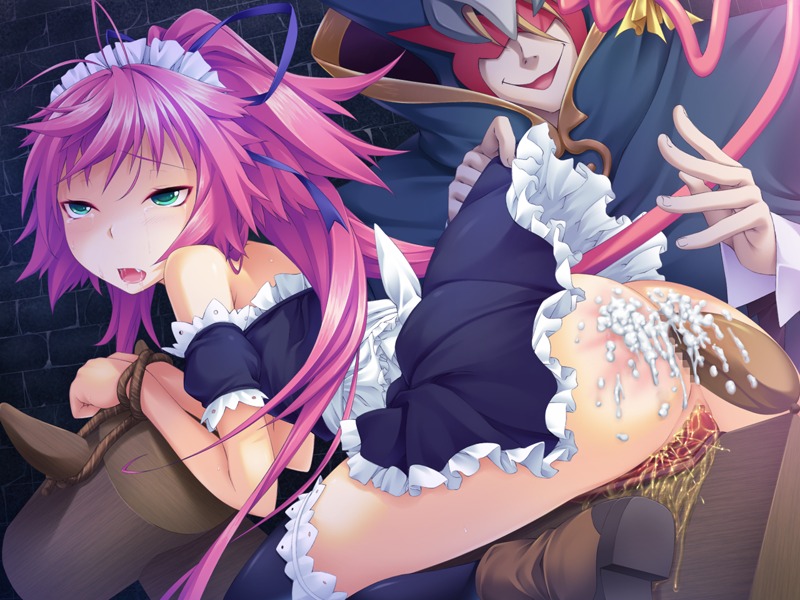 bondage censored demon female game_cg maou_no_musume_wa_chou_namaiki_!! relic rule34 succubus wooden_horse