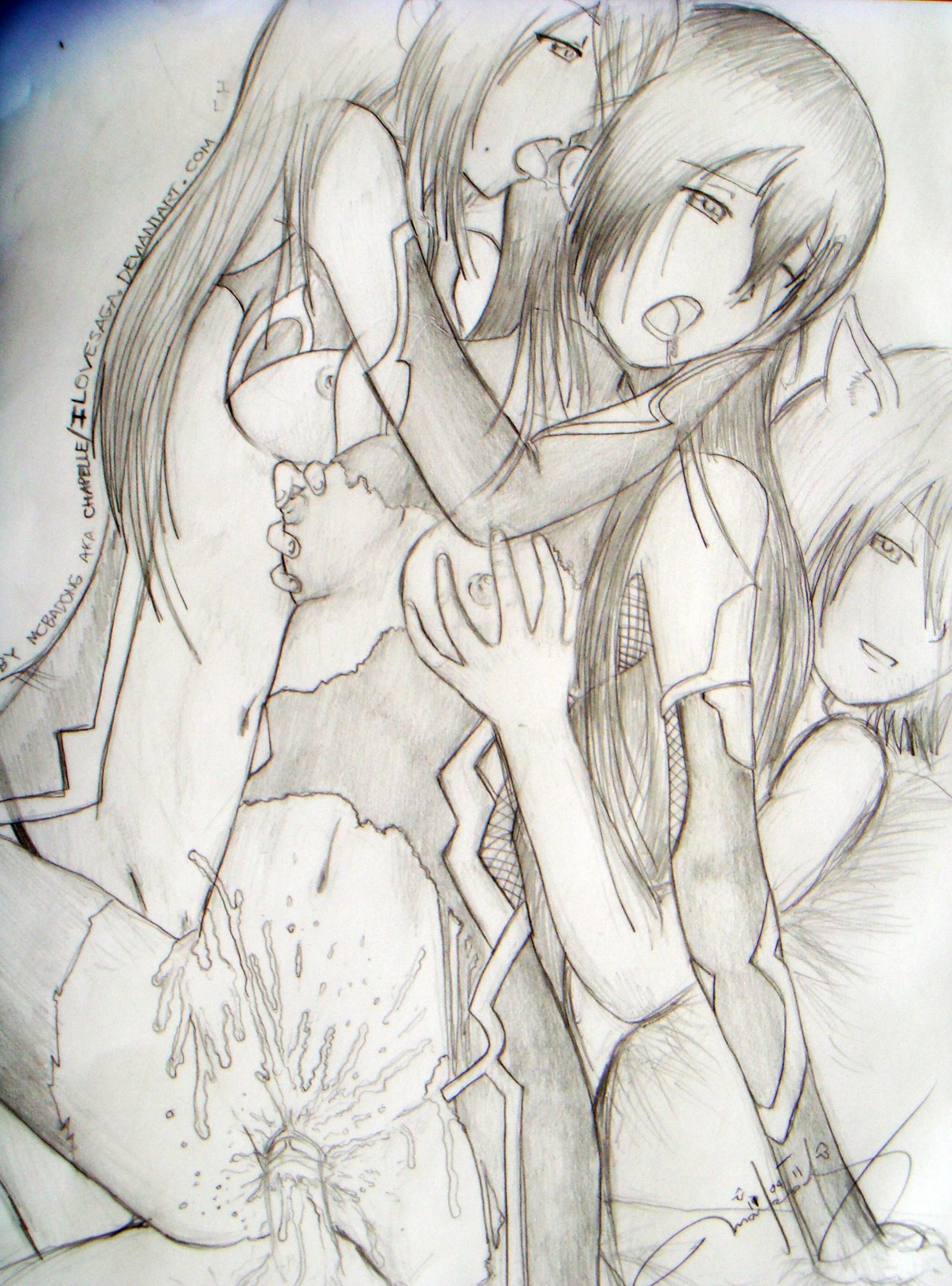 black_and_white drawn female igawa_asagi ingrid_(taimanin_asagi) makai_kishi_ingrid rule34 tagme taimanin_asagi taimanin_murasaki