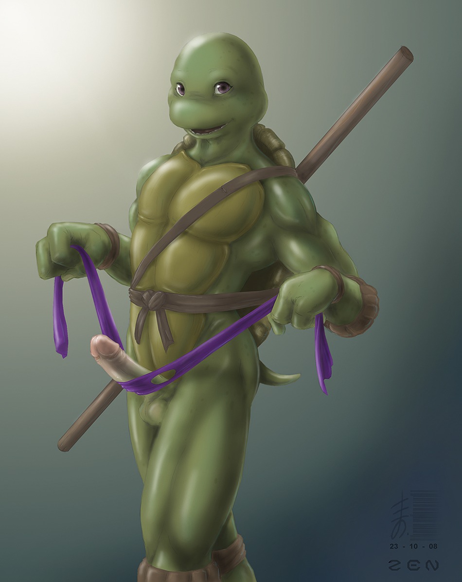1boy 2008 anthro balls color donatello erection furry furry_only male male_only muscular muscular_male open_mouth penis reptile rule34 scalie smooth_skin solo tagme teenage_mutant_ninja_turtles turle turtle zen