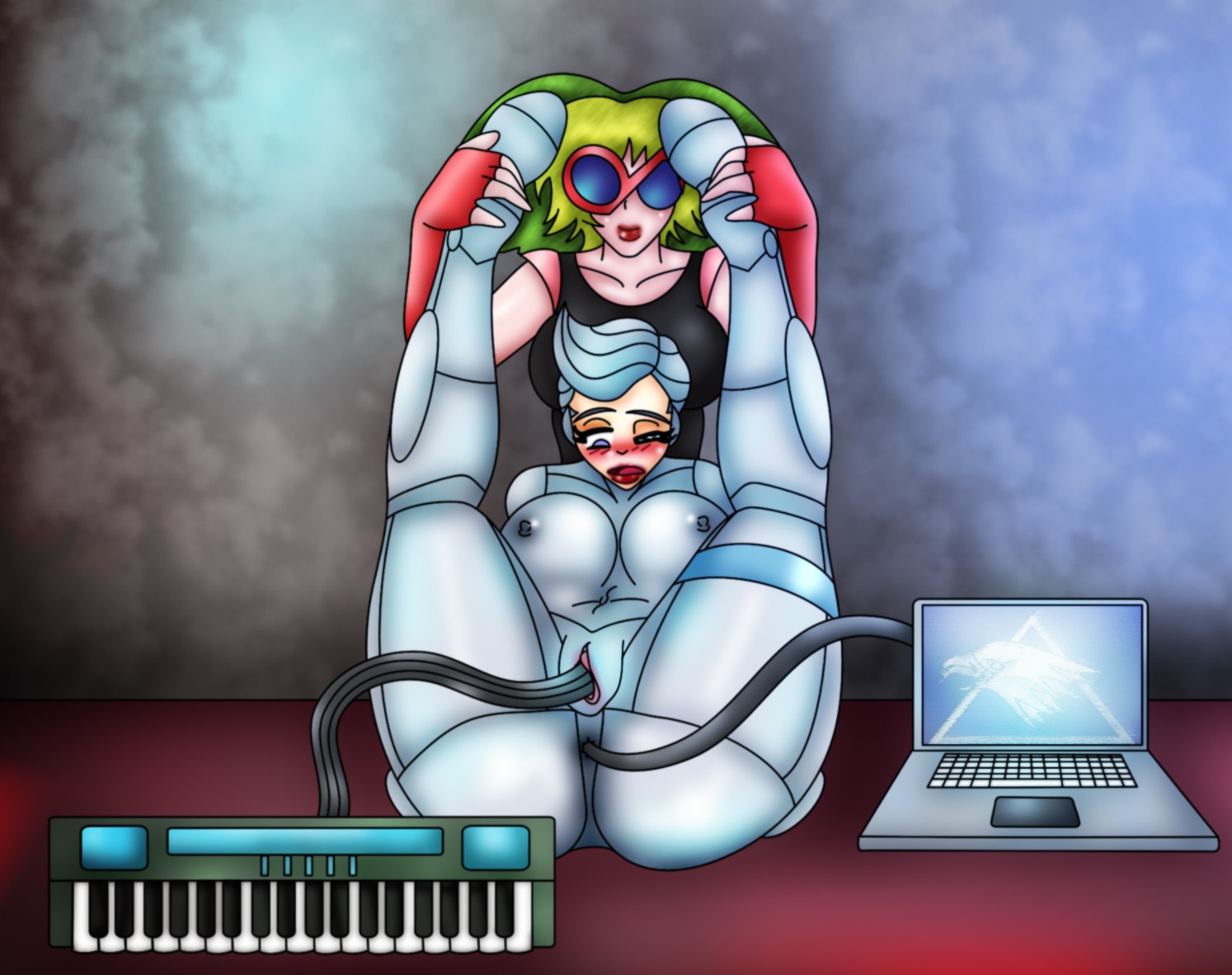 artist_request clothing emily_hart female melodia_(silverhawks) rule34 silverhawks steelheart yuri