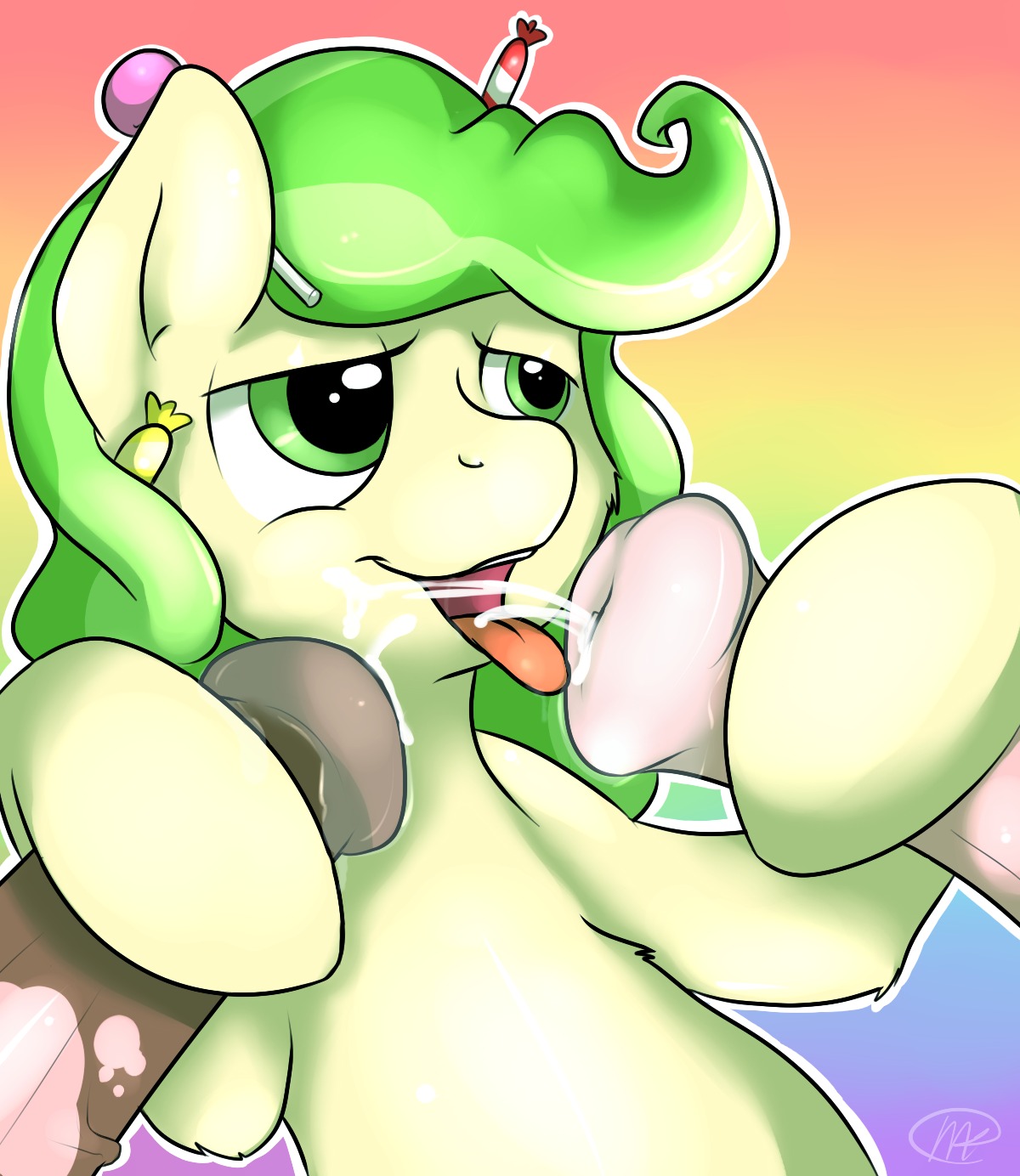 animal_genitalia animal_penis bodily_fluids conditional_dnp cum cum_in_mouth cum_inside cumshot digital_media_(artwork) disembodied_penis double_handjob e621 ejaculation equid equine equine_genitalia equine_penis erection fan_character genital_fluids genitals green_eyes green_hair group group_sex hair handjob hasbro hi_res horse male male/male mammal meggchan my_little_pony nude open_mouth orgasm penile penis pony sex threesome tongue trio
