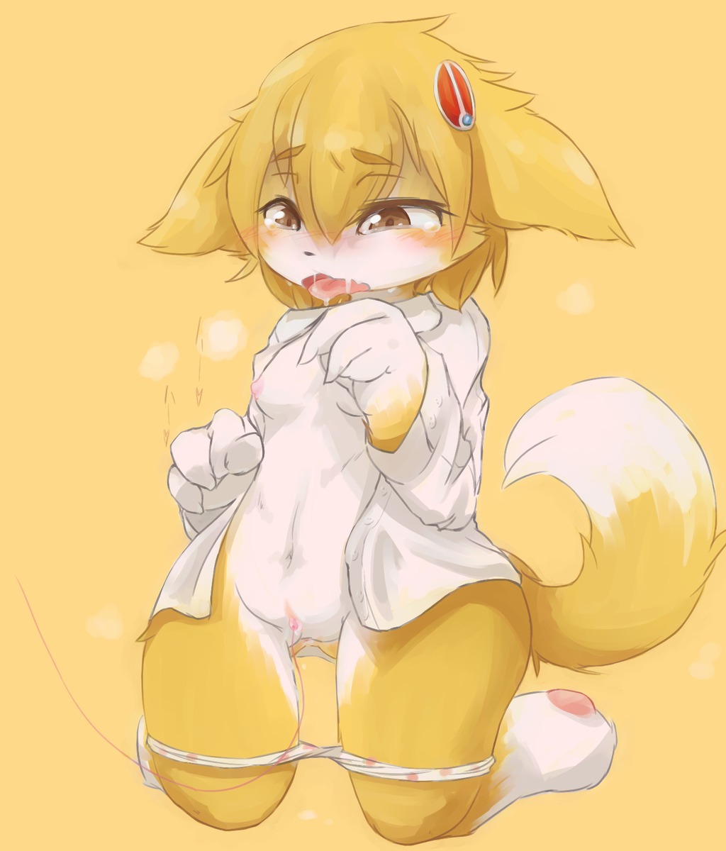 abstract_background anthro biped bodily_fluids breasts brown_eyes canid canine chipar clothed clothing dipstick_tail e621 female fox genitals hi_res kemono kneeling loli mammal markings nipples open_mouth panties panties_down partially_clothed polka_dots saliva sex_toy shirt simple_background solo string tail tail_markings tears tongue tongue_out topwear underwear underwear_down vibrator vulva wide_hips young young_anthro young_female