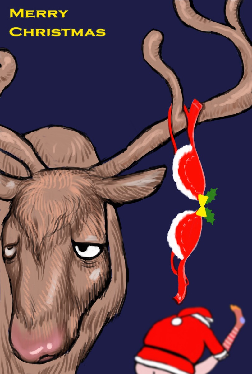 bra christmas deer female male reindeer rule34 santa_claus tagme