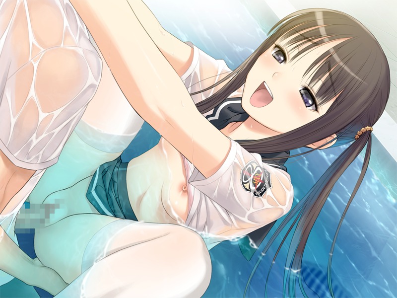 1boy 1girls breasts brother brother_and_sister brown_hair censored fault!! female flat_chest game_cg half-siblings happy_sex incest long_hair male mosaic_censoring penis pool pussy rule34 see-through sex shirt_lift siblings sister skirt skirt_lift straight sugiyama_mio sugiyama_shuuichi taboo taka_tony thighhighs tied_hair twintails underwater_sex water wet