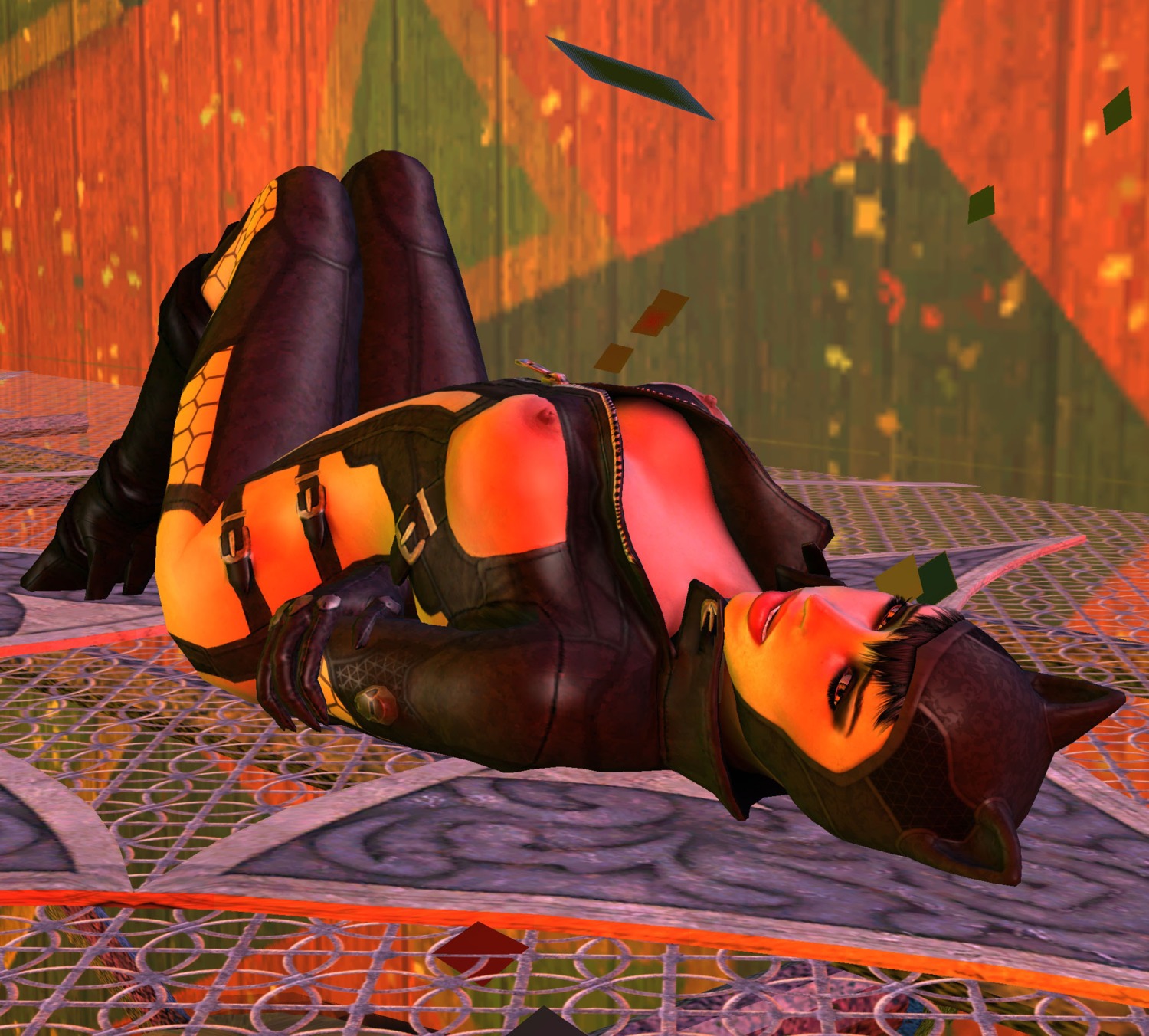 1girls 3d batman:_arkham_city batman_(series) catwoman catwoman_(arkham) catwoman_(arkham_city) dc dc_comics female female_only rool34 rule34 selina_kyle solo