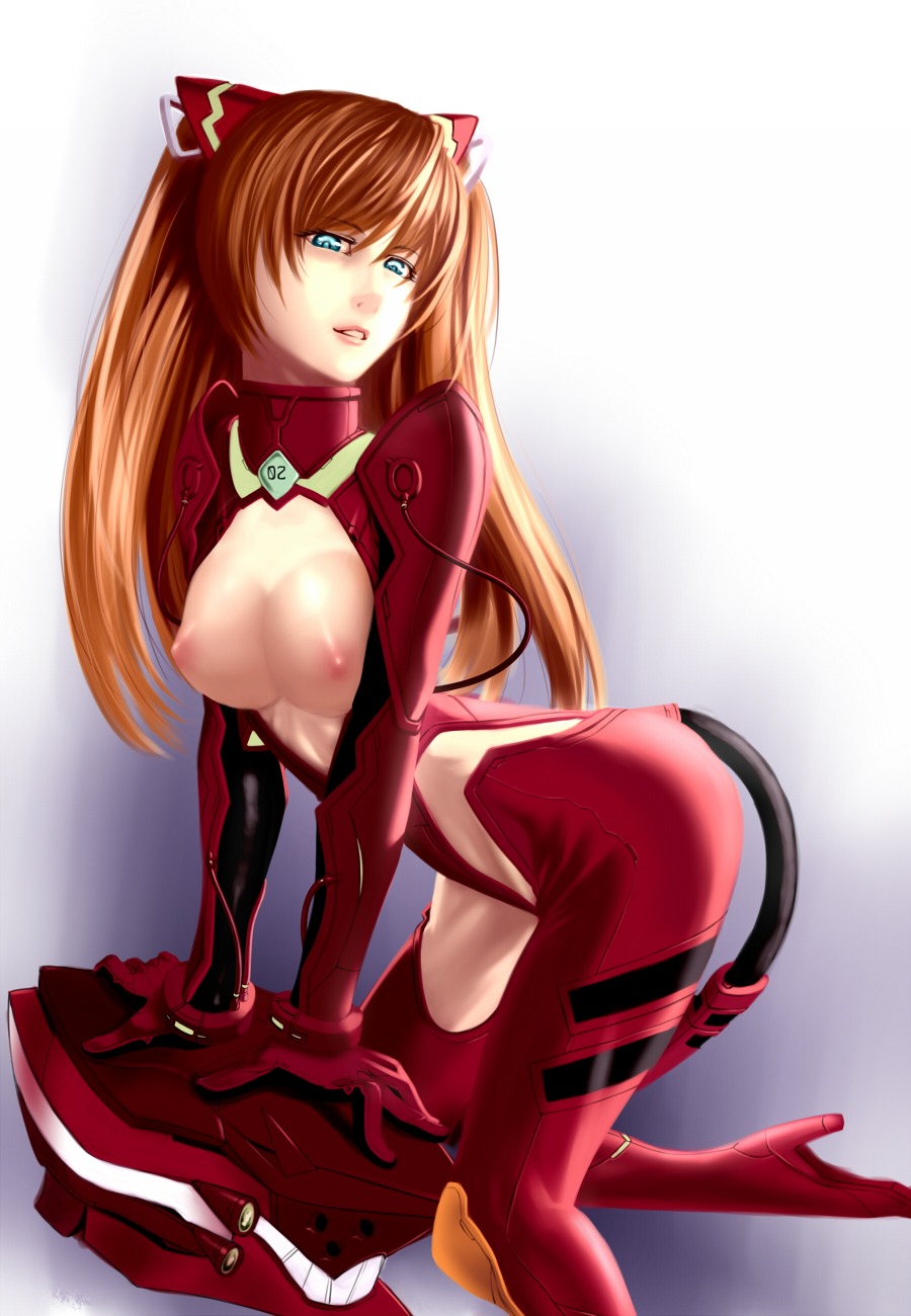 1girls 2d asuka_langley_sohryu blue_eyes bodysuit breasts clothing female human large_breasts light-skinned_female light_skin long_hair neon_genesis_evangelion orange_hair pilot_suit plugsuit rule34 solo tagme