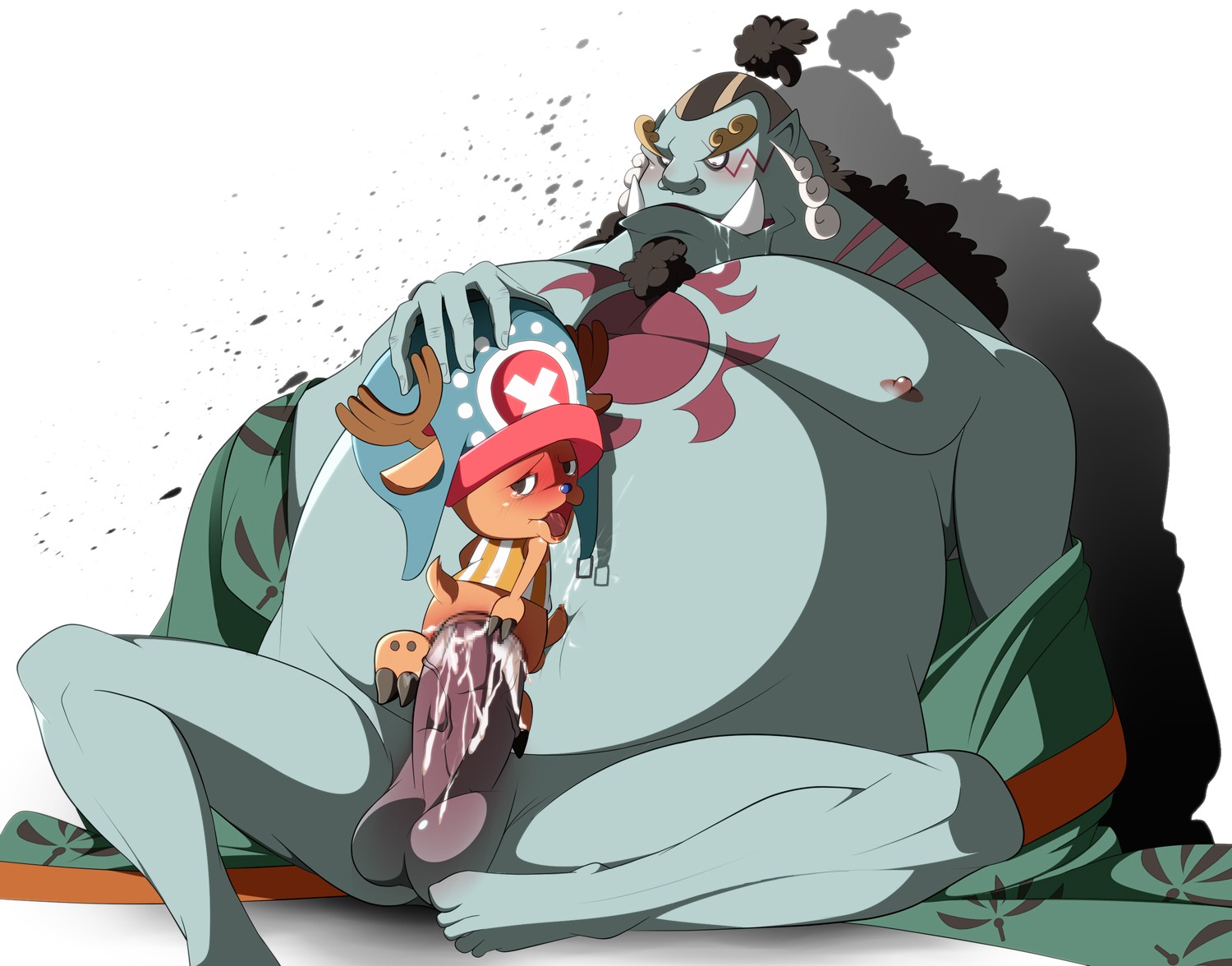 2012 anal anal_penetration anthro antlers aquatic asian_clothing balls biceps big_muscles big_penis blue_nose blush bodily_fluids carpet_shark clothing cum deer dominant duo e621 east_asian_clothing erection facial_hair fish fish-men_(one_piece) genital_fluids genitals hair hat headgear headwear hooves horn japanese_clothing jinbe larger_dom larger_male male male/male male_penetrated male_penetrating male_penetrating_male mammal markings muscular muscular_male new_world_deer nipples one_piece pecs penetration penis reindeer scar sex shark shun1124 size_difference slightly_chubby smaller_male tony_tony_chopper whale_shark young