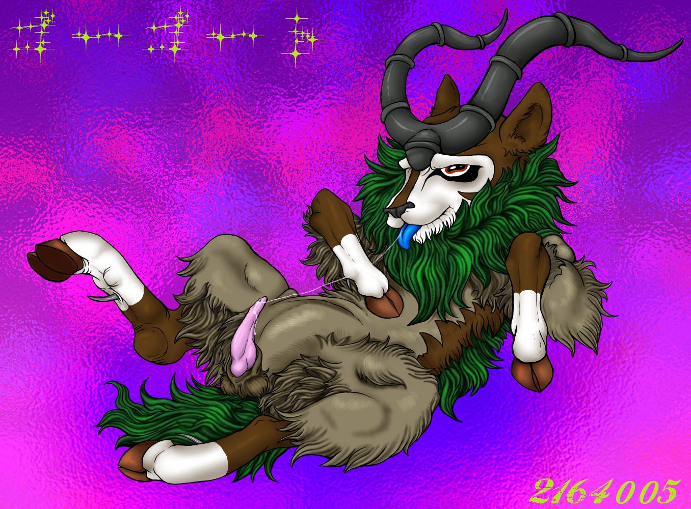 autofellatio blue_tongue bodily_fluids bovid caprine cum e621 erection fur generation_6_pokemon genital_fluids genitals goat gogoat green_body green_fur male mammal masturbation nintendo oral oral_masturbation penile penile_masturbation penis pokemon pokemon_(species) red_eyes solo stupidgoat tapering_penis tongue yagi-no-baka