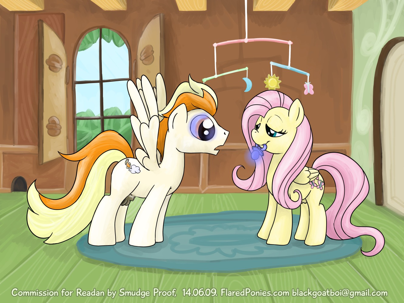 2014 cutie_mark digital_media_(artwork) dominant dominant_female duo e621 english_text equid equine fan_character feathered_wings feathers female feral fluttershy_(mlp) friendship_is_magic fur hair hasbro hypnosis inside long_hair mammal mind_control my_little_pony mythological_creature mythological_equine mythology pacifier pegasus pink_hair sky_fire smudge_proof teal_eyes teats text white_body white_feathers wings yellow_body yellow_feathers yellow_fur