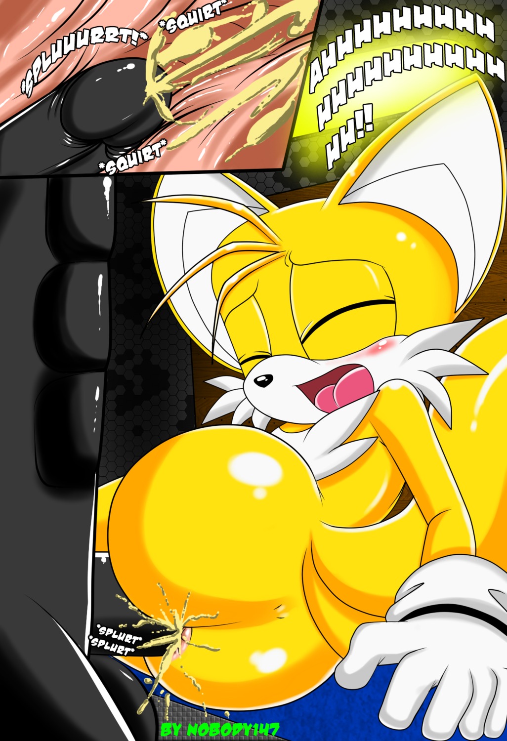 2013 abs age_difference anal anal_orgasm anal_penetration anthro anthro_on_anthro anthro_penetrated anthro_penetrating anthro_penetrating_anthro anus balls big_butt blush bodily_fluids butt canid canine comic cum cum_in_ass cum_inside dialogue duo e621 ejaculation english_text erection exclamation_point eyes_closed fox fur genital_fluids genitals hands-free hi_res internal interspecies larger_male looking_pleasured male male/male male_penetrated male_penetrating male_penetrating_male mammal miles_prower moan multi_tail nobody147 nude older_male open_mouth orgasm penetration penile penile_penetration penis penis_in_ass sega sex shota simultaneous_orgasms size_difference smaller_male smaller_penetrated solo_focus sonic_the_hedgehog_(series) tail text tongue young young_anthro younger_male younger_penetrated