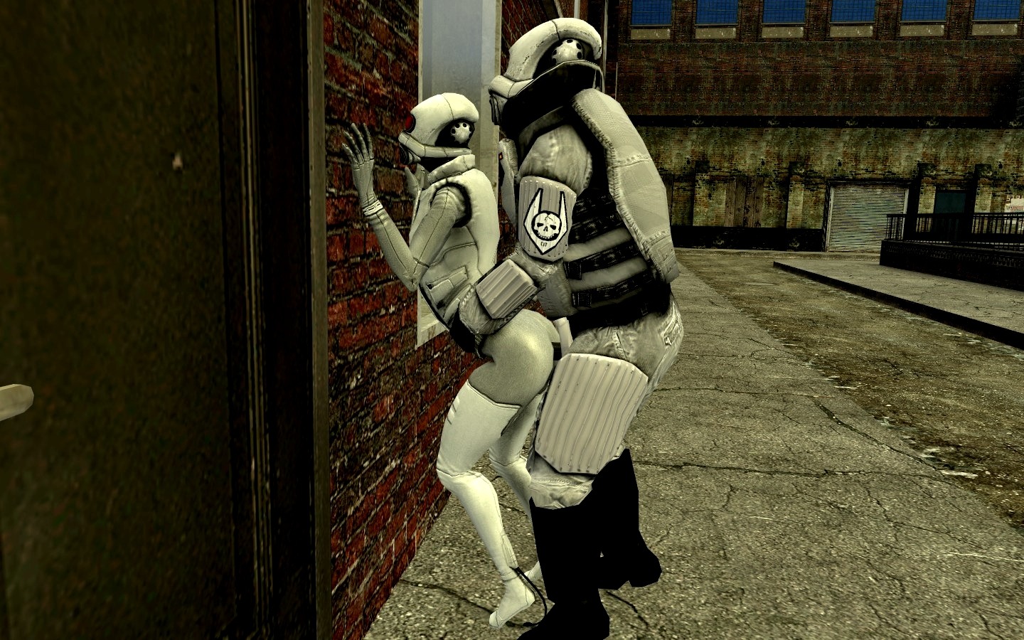 16:9 1boy 1girls 3d 3d_(artwork) armor clothed clothed_female clothed_male clothed_sex clothes clothing combine_(half-life_series) combine_assassin_(half-life_series) combine_elite_(half-life_series) duo female female_penetrated garry's_mod gas_mask half-life_(series) half-life_2 half-life_2_beta human human_female human_male human_only human_penetrated human_penetrating human_penetrating_female human_penetrating_human humanoid lichking long_fall_boots male male/female male_penetrating male_penetrating_female male_penetrating_human mask masked masked_female masked_male outdoors outside penetration rule34 sex straight tagme transhuman valve