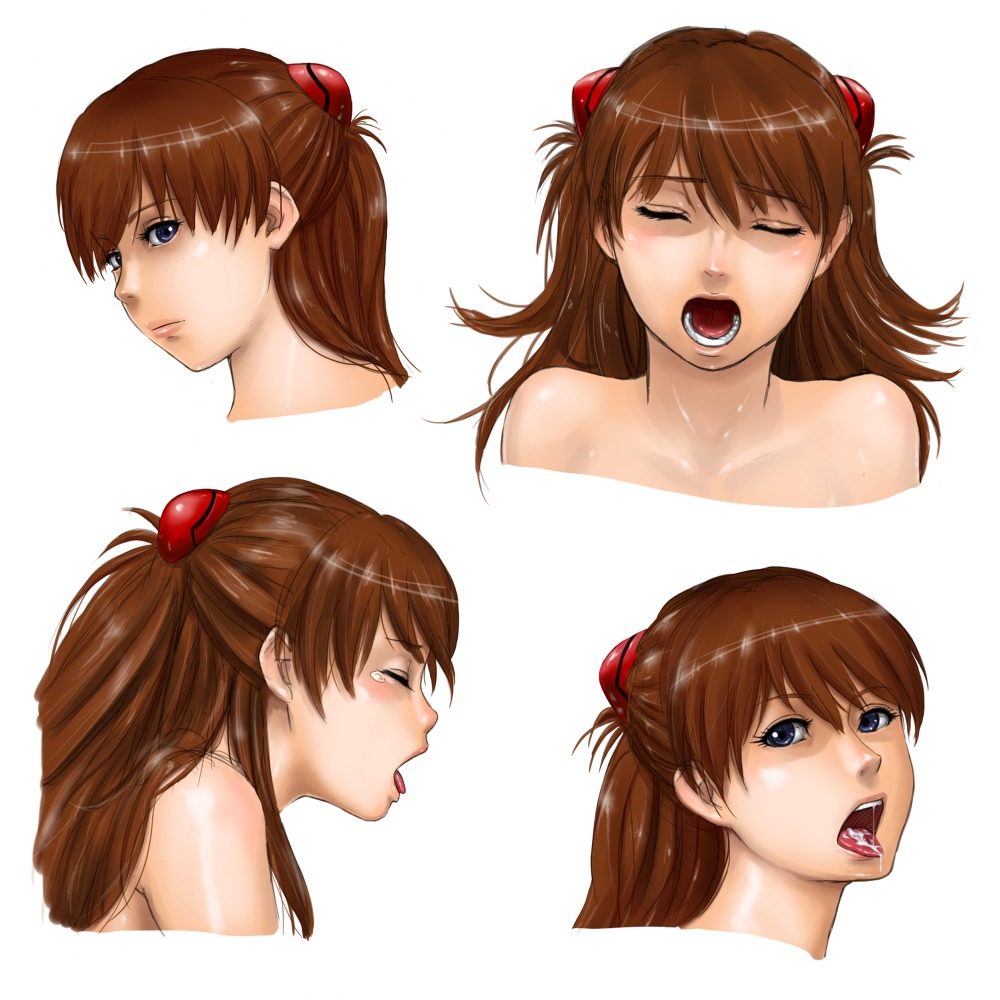 asuka_langley_sohryu blush closed_eyes cum cum_in_mouth cum_on_tongue female female_only human neon_genesis_evangelion open_mouth red_hair renko_(gayosiz) rule34 solo solo_focus tear tongue