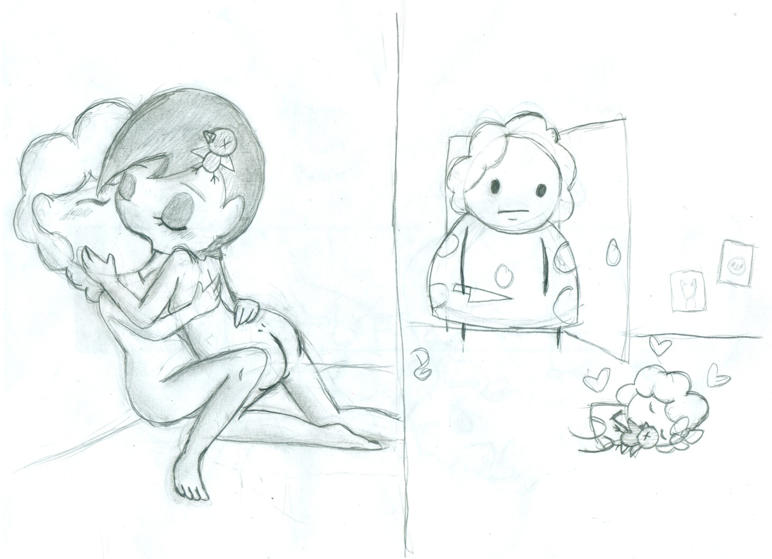 1boy 1girls 2girls bare_arms bare_ass bare_back bare_legs bare_shoulders barefoot closed_eyes closed_mouth completely_naked completely_nude confused dead_bird dg eve_(the_binding_of_isaac) eyes eyes_closed female french_kiss hair heart humor imagining isaac_(the_binding_of_isaac) knife lesbian lying lying_on_floor lying_on_ground lying_on_side magdalene_(the_binding_of_isaac) magdalene_o._moriah male mom_(the_binding_of_isaac) mouth mouth_closed naked naked_female no_color nude nude_female rule34 the_binding_of_isaac