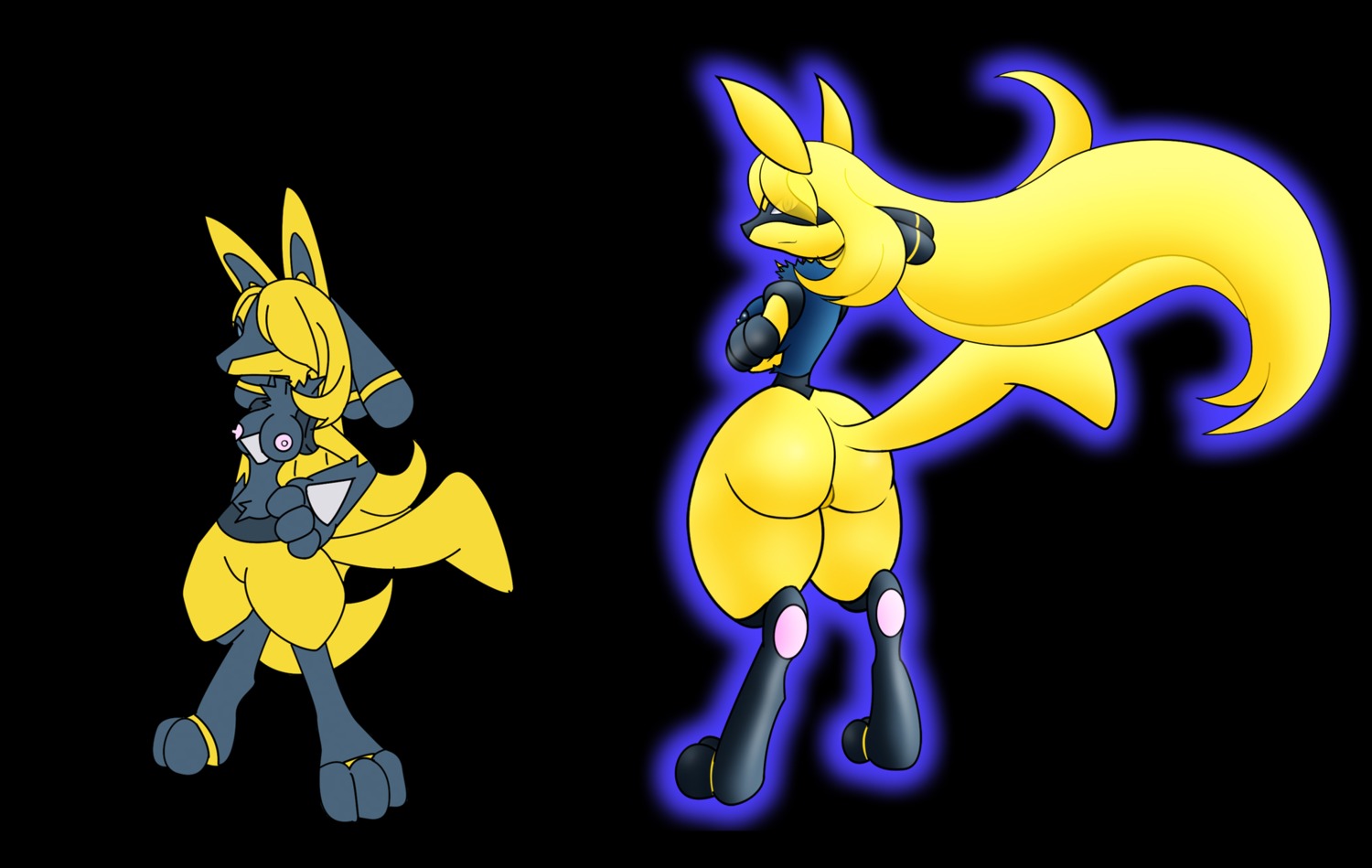 anthro ass breasts canine cynthia_(pokemon) female fur furrification furry gb_of_bs human lucario nipples pokemon pokemon_(species) pokemon_dppt pokephilia rule34 shiny_lucario shiny_pokemon tagme