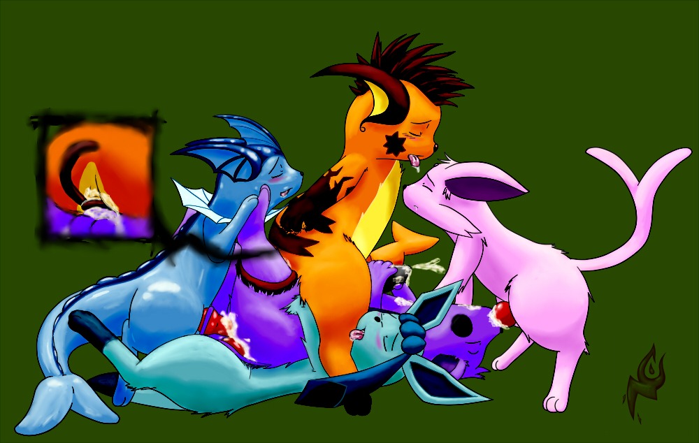 anal anal_penetration blush bodily_fluids close-up cum cum_in_ass cum_in_mouth cum_inside cum_while_penetrated cumshot double_anal double_penetration e621 eeveelution ejaculation erection espeon eyes_closed fan_character fellatio feral from_front_position generation_1_pokemon generation_2_pokemon generation_4_pokemon genital_fluids genitals glaceon group group_sex knot lying male male/male male_penetrated male_penetrating male_penetrating_male mammal missionary_position mohawk nintendo nude on_back oral oral_penetration orgasm orgy penetration penile penis pokemon pokemon_(species) raichu reverse_spitroast rodent roy_(raichu) roy_arashi sex simple_background spitroast tail tongue tongue_out train_position vaporeon