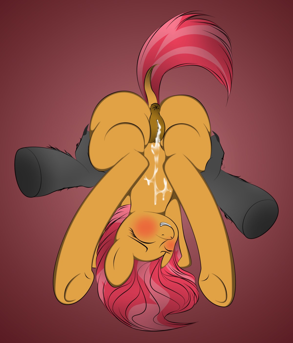 anus babs_seed_(mlp) bodily_fluids butt cum duo e621 earth_pony equid equine female friendship_is_magic genital_fluids genitals hasbro hi_res horse mammal my_little_pony pony solo_focus tail v-d-k vulva young