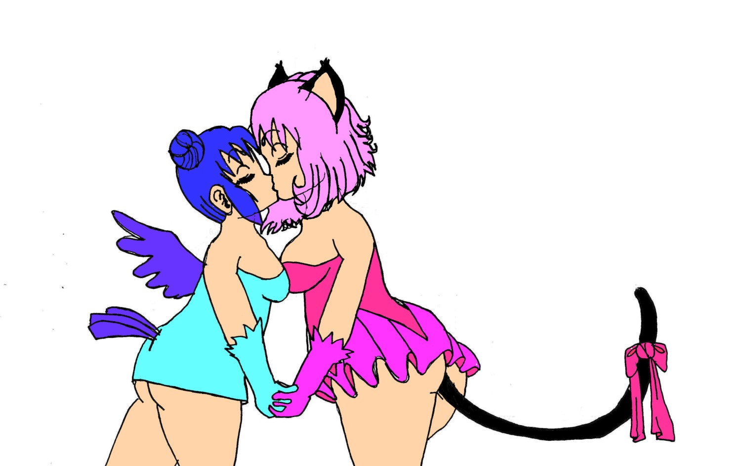 female ichigo_momomiya mew_ichigo mew_mint mint_aizawa rule34 tagme tokyo_mew_mew