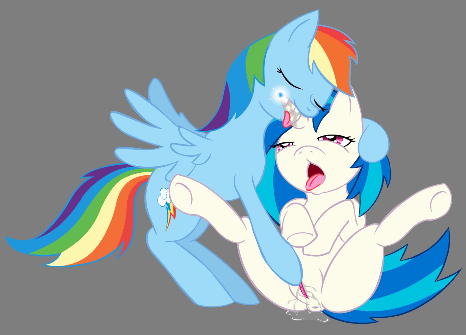 2012 alpha_channel blue_body blue_feathers blue_fur blue_hair bodily_fluids colored_outline cutie_mark duo e621 equid equine feathered_wings feathers female female/female feral friendship_is_magic fur genital_fluids genitals glowing hair hasbro hi_res hoofjob hooves horn horn_fetish horn_play horn_sex horngasm hornjob licking magic mammal multicolored_hair multicolored_tail my_little_pony mythological_creature mythological_equine mythology pegasus rainbow_dash_(mlp) rainbow_hair rainbow_tail saliva sex shadowovermars simple_background spread_legs spreading tail tongue tongue_out transparent_background unicorn vaginal_fluids vinyl_scratch_(mlp) vulva wings
