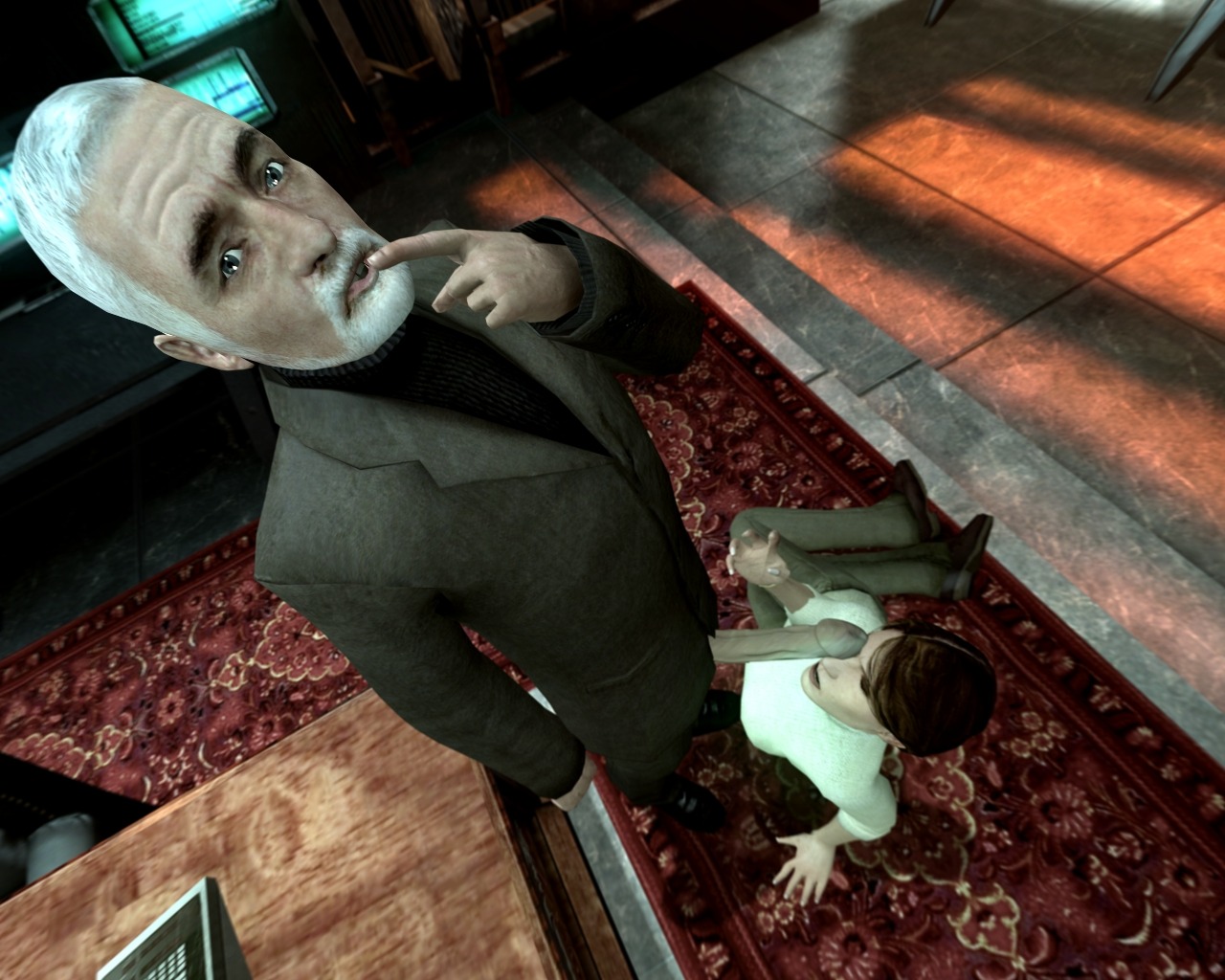 1boy 1girls 3d clothed clothed_female clothed_male clothing erect_nipples erect_penis erection female garry's_mod half-life_(series) half-life_2 human human_female human_male human_only judith_mossman male meddy_(artist) nipples penis penis_on_face rule34 sex straight wallace_breen