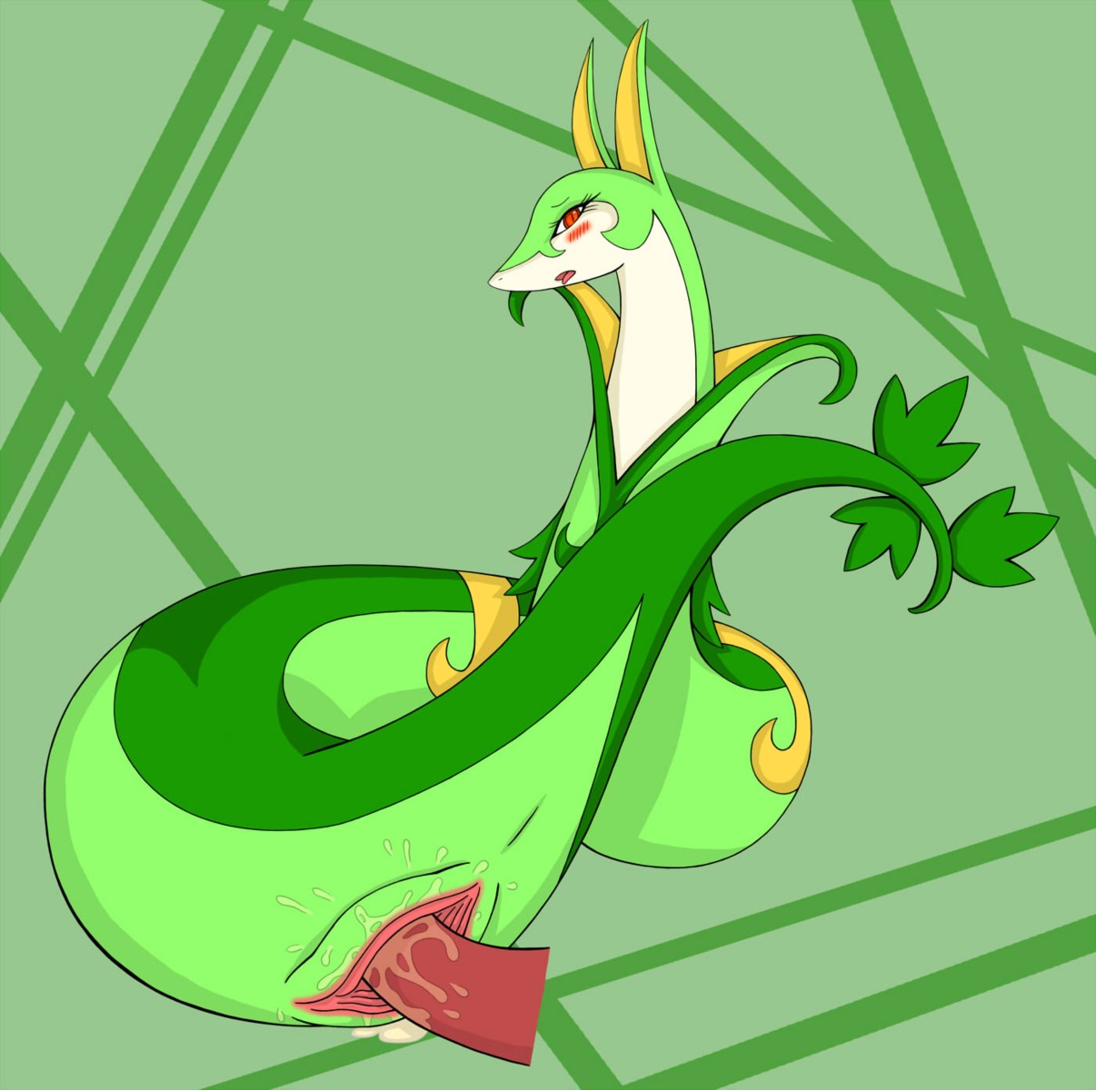blush disembodied_penis duo e621 erection fang_asian female female_focus feral generation_5_pokemon genitals hi_res male male/female nintendo nude penis pokemon pokemon_(species) reptile scalie serpentine serperior sex snake solo_focus vaginal