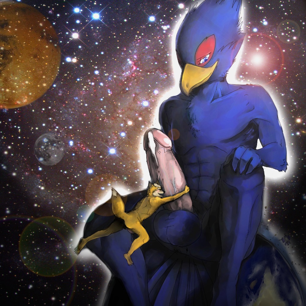 1:1 anthro anthro_on_anthro anus avian balls beak bird blue_body blue_feathers canid canine derfreischutz duo e621 erection extreme_size_difference falco_lombardi feathers fox fox_mccloud genitals giga humanoid_genitalia humanoid_penis interspecies larger_male macro male male/male mammal multilevel_macro nintendo penis planet planet_dwarfing sex size_difference size_tiering smaller_male star_fox tail terra_macro