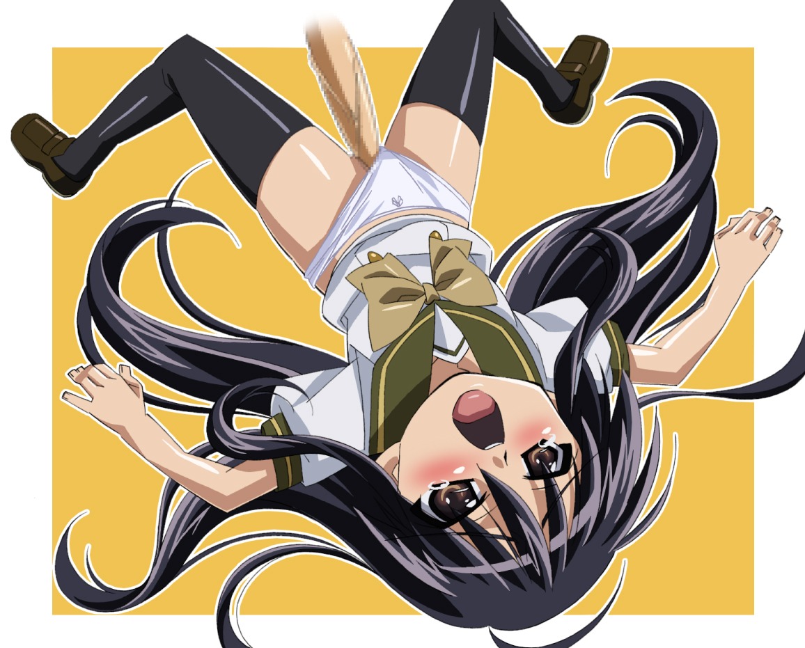 1girls artist_request black_hair blush brown_eyes censored clothed female long_penis male open_mouth panties penis pussy rule34 sex shakugan_no_shana shana shiny_skin simple_background straight tears thighhighs vaginal_penetration veiny_penis very_long_hair white_panties
