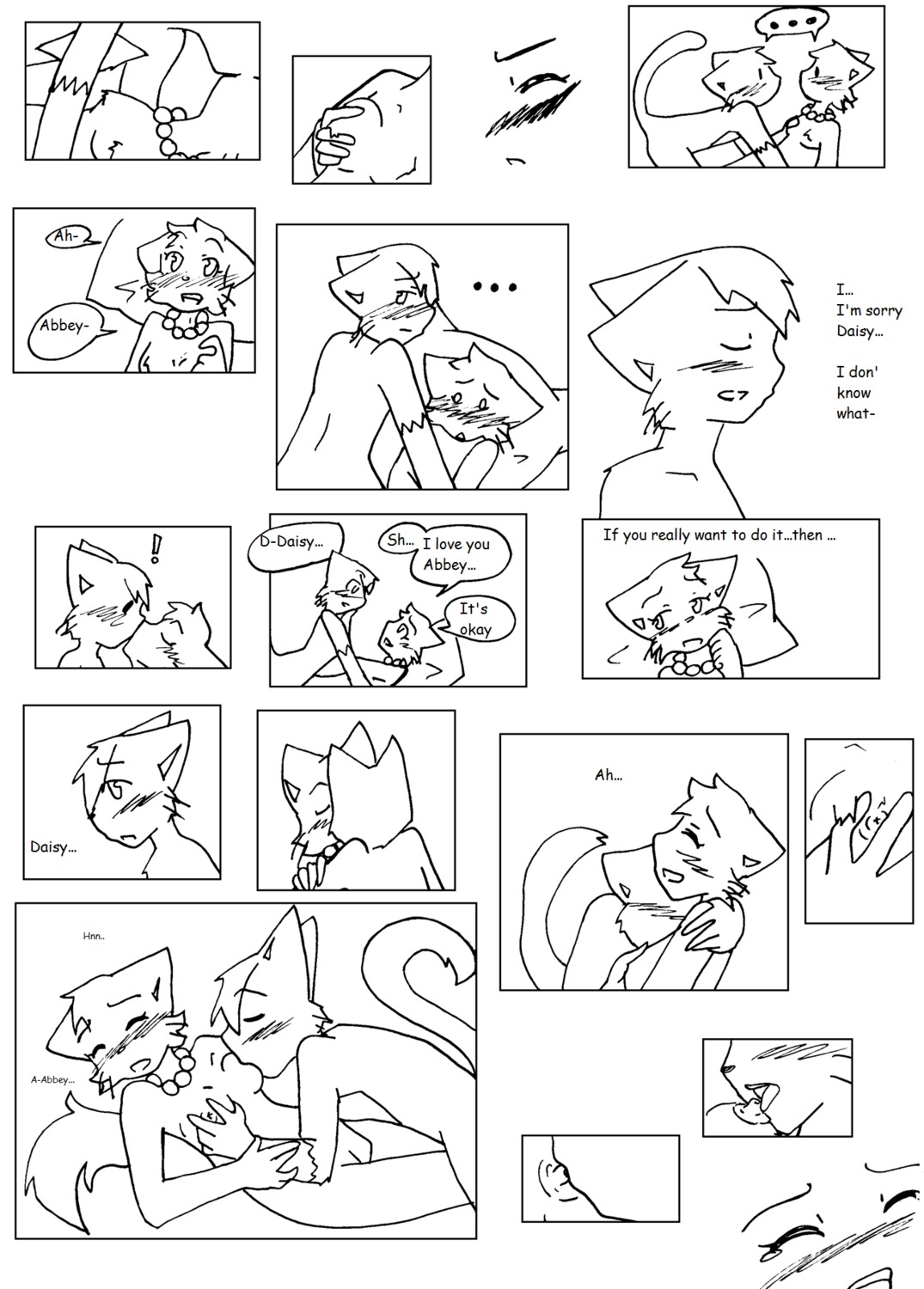 abbey_(bcb) anthro bittersweet_candy_bowl daisy_(bcb) feline female fur furry nipples rule34 straight tagme webcomic