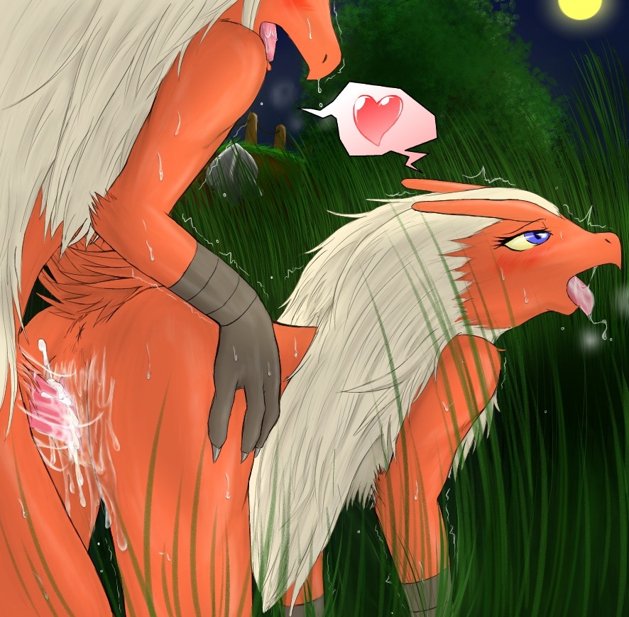 all_fours anthro anus avian bird blaziken blue_eyes blush bodily_fluids cum cum_in_vagina cum_inside doggystyle duo e621 erection female female_penetrated fid from_behind_position generation_3_pokemon genital_fluids genitals hair heart_symbol intraspecies long_hair male male/female male_penetrating male_penetrating_female nintendo open_mouth penetration penile penile_penetration penis penis_in_vagina pokemon pokemon_(species) raised_tail sex sweat tail tongue tongue_out vaginal vaginal_penetration vulva