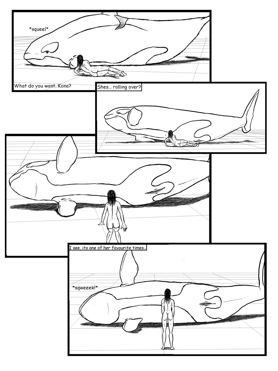 animal cetacean comic dolorcin female feral feral_unbirthing_human gone_swimming_ii human interspecies marine orca rule34 size_difference unbirthing vore willing_prey yuri
