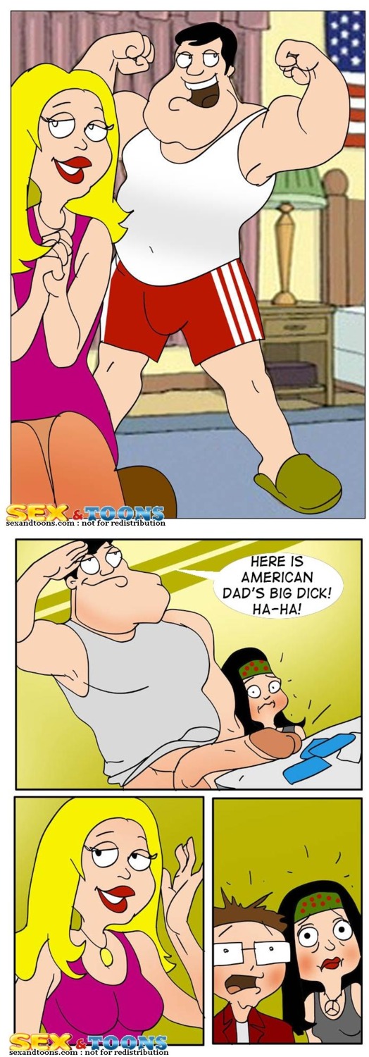 american_dad color comic female francine_smith hayley_smith human male rule34 sex_and_toons stan_smith steve_smith straight_hair