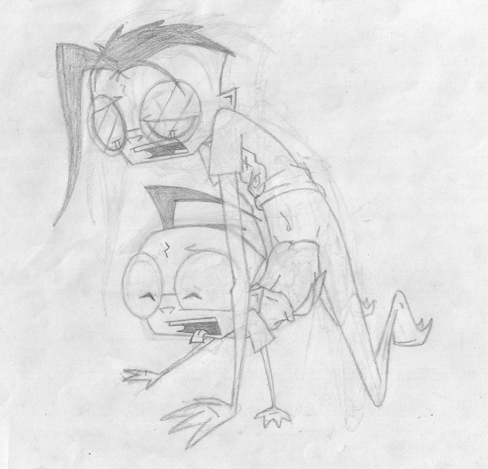 anal dib future_dib gay invader_zim male multiple_persona rule34 selfcest straight_hair tagme zoechan