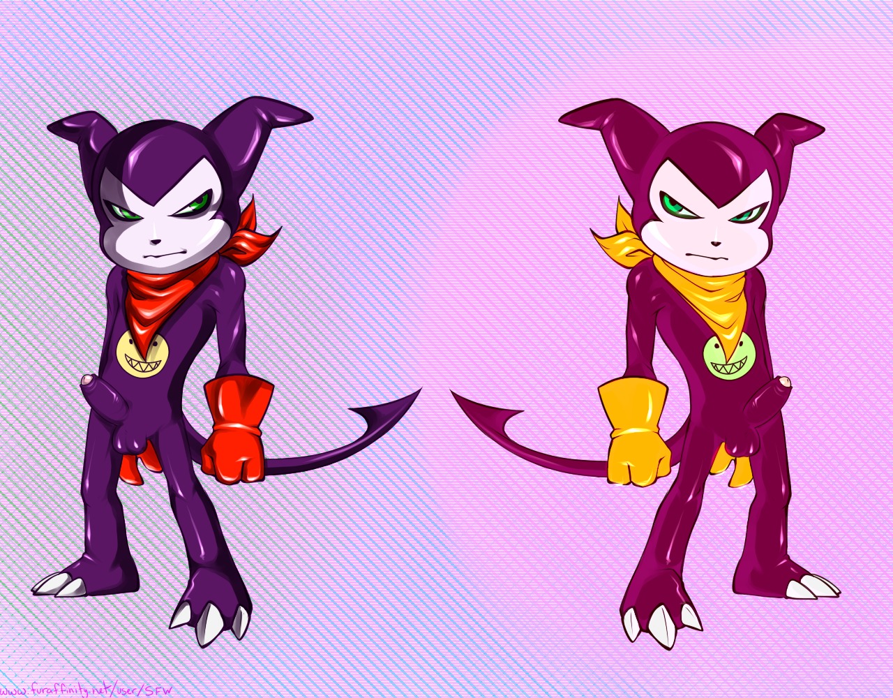 anthro demon digimon digimon_(species) imp impmon male male_only rule34 tagme tail