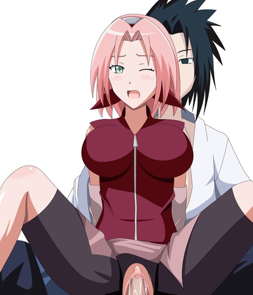1boy 1girls 2d black_eyes black_hair blush censored clitoris faceless_male female full_color green_eyes human male mosaic_censoring naruto naruto_(series) naruto_shippuden one_closed_eyes pink_hair pixiv_thumbnail prede pussy resized rule34 sakura_haruno sasuke_uchiha sex straight vaginal_penetration wink