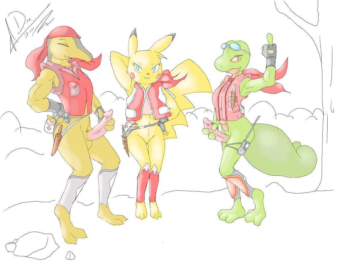 cyndaquil dark-moltres male male_only nintendo penis pikachu pokemon rule34 treecko