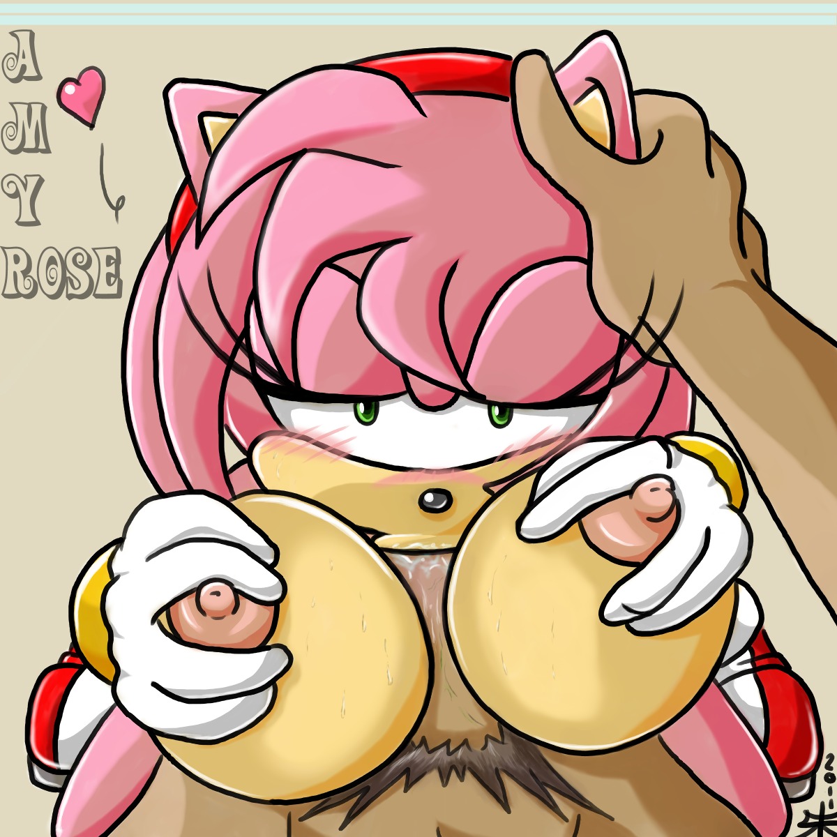 1boy 1girls amy_rose anthro blush breasts color fellatio female fur furry hedgehog human insertion interspecies male male_pov nipples nude oral paizuri penis pov pov_eye_contact rule34 sonic_(series) sonic_x straight trancua