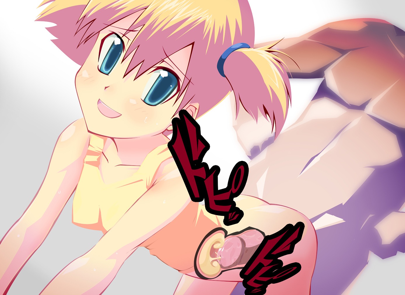 blue_eyes bottomless clothes color female hair human human_only kasumi_(pokemon) looking_at_viewer male nintendo nude pokemon rule34 sex straight tagme